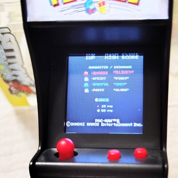 6 X Namco World's Smallest Tiny Arcade Galaxian Ms Pac-Man Space Invaders Galaga - Picture 12 of 13